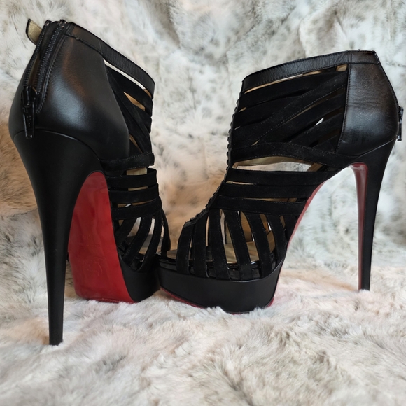 Christian Louboutin Shoes - Christian Louboutin Karina Strappy Caged Ankle Booties